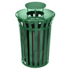 Alpine Industries 38 Gal Green Metal Slatted Outdoor Can Receptacle Rain Bonnet ALP479-38-1-GRN
