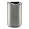 Safco Open Top Round Waste Receptacle, Steel, 30 Gal, Silver 285854