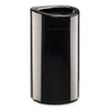 Safco Open Top Oval Waste Receptacle, Steel, 14 Gal, Black 286155