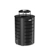 Suncast Commercial 35 Gallon Outdoor Decorative Metal Trash Can With Metal Lid 347351