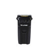 Alpine Industries 64 Gallon Black Wheeled Rectangular Trash Can Receptacle W/Lid 358789