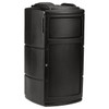 Commercial Zone Products Polytec Black Square Trash Container Dual Flipper Lid 389006