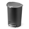 Simplehuman 13 Gallon Semi-Round Step-On Trash Can