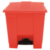 Rubbermaid Commercial Legacy 8 Gallon Indoor Step-On Waste Container (Red)