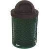 Everest 32 Gal. Trash Receptacle W/ Plastic Dome Top (Green)