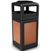 Stonetec 42 Gal. Square Trash Can W/ Ashtray Lid (Black/Sedona)
