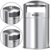 HLS Commercial 50 Gal. Dual Side-Entry Trash Can W/ Removable Ashtray (Stainless Steel)