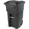 Toter 64 Gal. Trash Can W/ Quiet Wheels And Attached Lid (Greenstone)