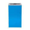 Alpine Industries 29g Square Trash Can Blue Bin Metal Receptacle
