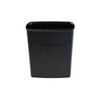 Hapco Eco-Luxury Vegan Leatherette 10q Rectangle Wastebasket Black Package Of 12