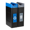 Commercial Zone Avante 2-Stream Trash And Recycling Center, 2-30-Gallon Narrow Open Top Units,  Liners Included