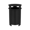 Ledge Lounger Mainstay Industrial Round Trash Bin And Liner-Black