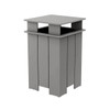 Ledge Lounger Mainstay Industrial Square Trash Bin And Liner-Gray