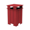Ledge Lounger Mainstay Industrial Square Trash Bin And Liner-Red