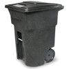 Toter 96 Gal. Trash Can With Smooth Wheels And Lid