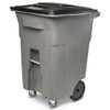 Toter 96 Gallon Heavy-Duty Trash Can W/ Casters (Graystone)