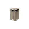 Ledge Lounger Ledge Lounger Mainstay Industrial Square Trash Bin And Liner Wheat