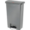 Rubbermaid Commercial Slim Jim 13 Gallon Front Step-On Trash Can (Gray)