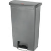Rubbermaid Commercial Slim Jim 18 Gallon Front Step-On Trash Can (Gray)