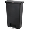 Rubbermaid Commercial Slim Jim 18 Gallon Front Step-On Trash Can (Black)