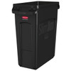 Rubbermaid Commercial Black Slim Jim 16 Gallon Trash Can (4-Pack)