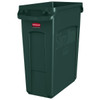Rubbermaid Commercial Green Slim Jim 16 Gallon Rectangle Trash Can (4-Pack)