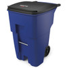 Rubbermaid Commercial BRUTE 95 Gal. Standard Rollout Container W/ Lid (Blue)