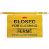 Rubbermaid Commercial Yellow Fabric Multi-Lingual 'Closed For Cleaning' Hanging Sign (6-Pack)
