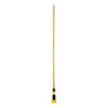 Rubbermaid Commercial Gripper Clamp-On Wet Mop Handle, 60 in, Hardwood, 12-Pack