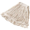 Rubbermaid Commercial Super Stitch 20 Oz. Cotton Wet Mop Head, Looped-End, 1 In. Headband, White, 6-Pack