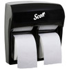 Scott Pro 44518 High Capacity Coreless Standard Roll Black Toilet Paper Dispenser, 4 Roll Capacity