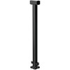 Peak 2 In. X 42 In. Black Aluminum Deck Railing Mid Post