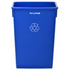 Alpine Industries Slim 23 Gallon Blue Recycling Waste Receptacle Trash Can Bin ALP477-R-BLU