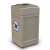Commercial Zone Polytec Recycling 42-Gal Square Mixed Recycling Lid Beige