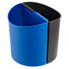 Safco 3 Gallon Desk-Side Recycling Receptacle (Black/Blue)
