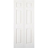 Masonite 30 In. X 80 In. X 1-3/8 In. Primed White 6-Panel Hollow Core Textured Bifold Interior Door