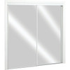 48" X 80" White Framed Mirror Closet Door, 120 Series