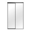 Renin 220 Series Mirror Bypass Door, Framed, Black, 72" X 80"