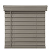 Champion 2.5 In. Embossed Faux Wood 30 In. X 64 In. Room Darkening Blind, Gray
