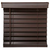 Champion 2.5 In. Embossed Faux Wood 36 In. X 64 In. Room Darkening Blind, Dark Walnut