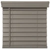 Champion 2.5 In. Embossed Faux Wood 48 In. X 48 In. Room Darkening Blind, Gray