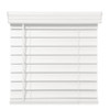 2.5 In. Embossed Faux Wood 54 In. X 64 In. Room Darkening Blind, White (Actual Size 53.5 x 64)