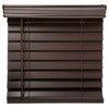 2.5 In. Embossed Faux Wood 54 In. X 72 In. Room Darkening Blind, Dark Walnut (Actual Size 53.5 x 72)