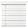 Champion 2.5 In. Embossed Faux Wood 60 In. X 48 In. Room Darkening Blind, White