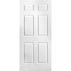 36" X 80" Textured Solid Core Primed Door Slab, 6 Panel, 1-3/8"