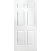 Masonite 36 In. X 80 In. 1.375 In. Primed 6-Panel Hollow Core Composite Slab Interior Door