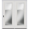 National Door Primed Steel Patio Door Full Lite Internal Blinds Low-E, 4-9/16 Rh