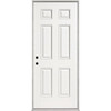 Masonite 36" X 80" White Right Hand Inswing 6-Panel Steel Prehung Front Door