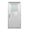 Mmi Door 36"X80" Internal Blinds LH 1/2 Lite Clear Primed Prehung Front Door