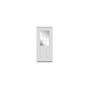 National Door Company 1/2 Lite 2-Panel 36x80" Front Door, White - Lh, White Grilles